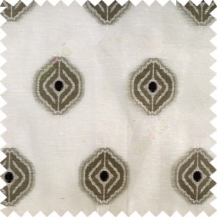Black grey color traditional designs circles texture finished polyester transparent base fabric sheer curtain